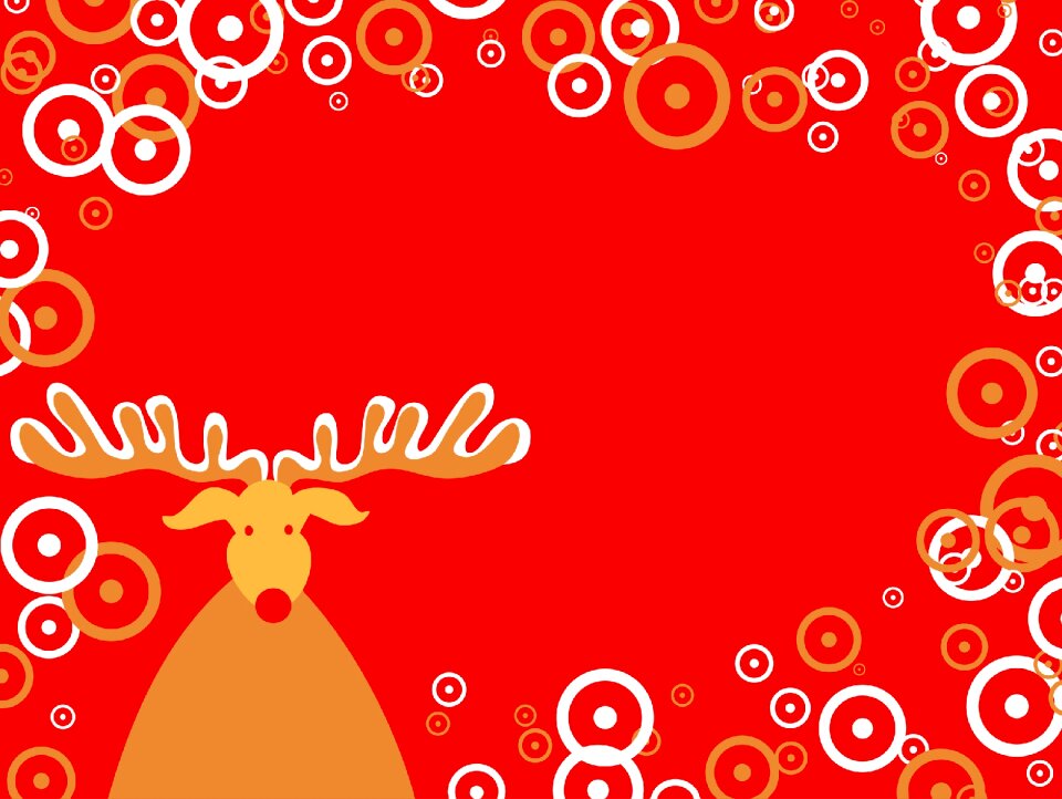 Christmas red rudolf. Free illustration for personal and commercial use.