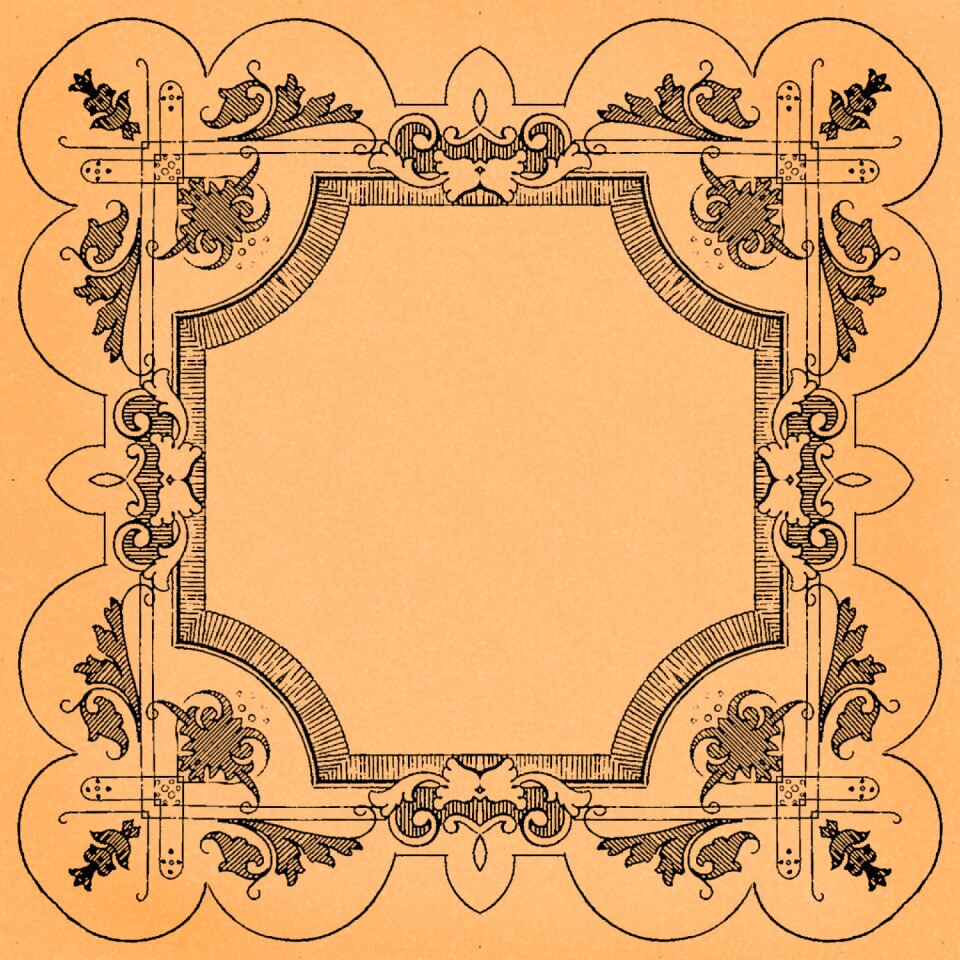 Retro ornate old-fashioned. Free illustration for personal and commercial use.