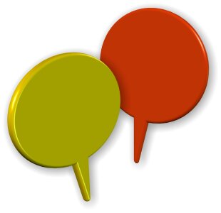 Cartoon speech bubbles. Free illustration for personal and commercial use.