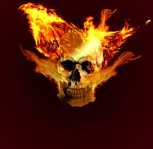 Ghostrider flame burn. Free illustration for personal and commercial use.