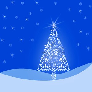 Decoration winter christmas tree background. Free illustration for personal and commercial use.