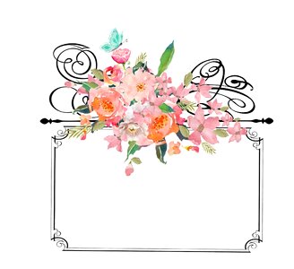 Flowers decorative decor. Free illustration for personal and commercial use.