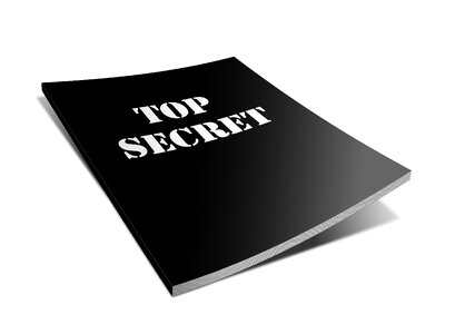 Secret top confidential. Free illustration for personal and commercial use.
