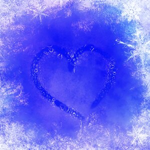 Snow heart white winter. Free illustration for personal and commercial use.