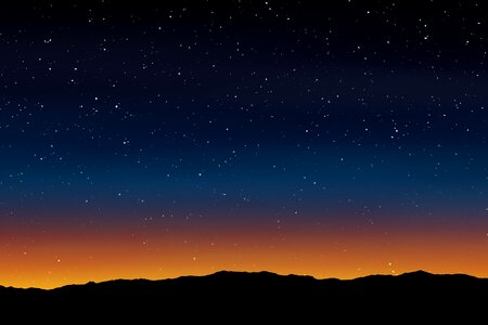 Landscape night sky night sky stars. Free illustration for personal and commercial use.
