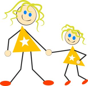 Children happy family happy. Free illustration for personal and commercial use.