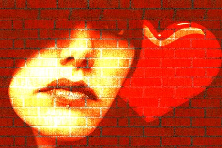 Love longing graffiti. Free illustration for personal and commercial use.