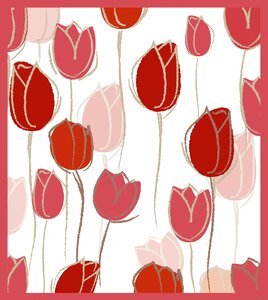 Plant tulip bed nature. Free illustration for personal and commercial use.