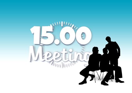 Businessmen meeting office. Free illustration for personal and commercial use.