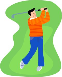People golf sport. Free illustration for personal and commercial use.