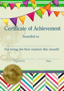 Teacher banner award. Free illustration for personal and commercial use.