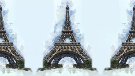 Paris tower eiffel. Free illustration for personal and commercial use.