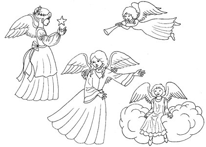 Christmas guardian angel angel figure. Free illustration for personal and commercial use.