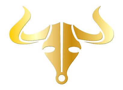 Animal icon bull's head. Free illustration for personal and commercial use.