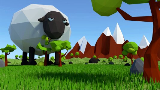 Low poly fantasy big. Free illustration for personal and commercial use.