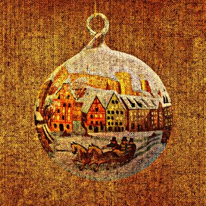 Fabric christmas decoration. Free illustration for personal and commercial use.