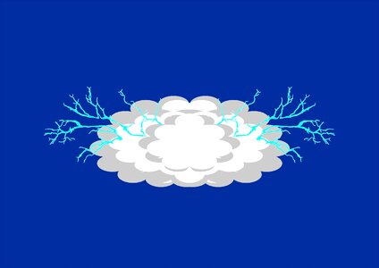 Vector thunder lightning. Free illustration for personal and commercial use.