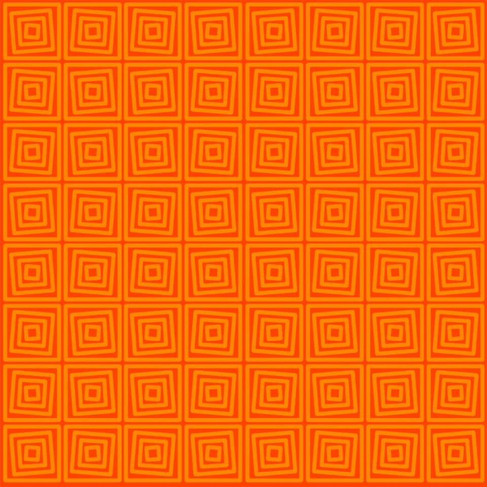 Orange symmetrical repeated pattern. Free illustration for personal and commercial use.