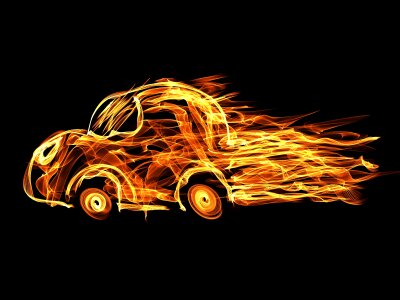 Speed burn car. Free illustration for personal and commercial use.