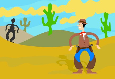 Male cowboy west. Free illustration for personal and commercial use.