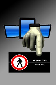 Privacy finger ban. Free illustration for personal and commercial use.