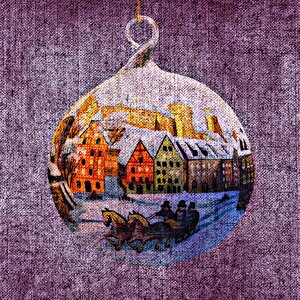 Fabric christmas decoration. Free illustration for personal and commercial use.