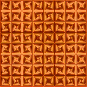Orange symmetrical repeated pattern. Free illustration for personal and commercial use.