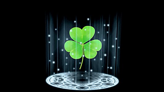 Lucky charm green clover. Free illustration for personal and commercial use.