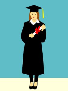 Cap joyful gown. Free illustration for personal and commercial use.