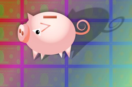 Savings piggy bank banking. Free illustration for personal and commercial use.