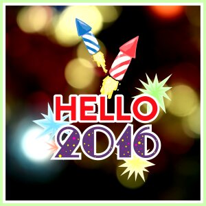 Wishes happy new for 2016. Free illustration for personal and commercial use.
