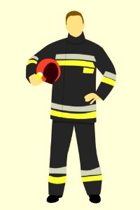 Sign firemen male. Free illustration for personal and commercial use.
