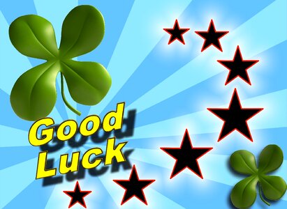 Lucky messenger green luck. Free illustration for personal and commercial use.