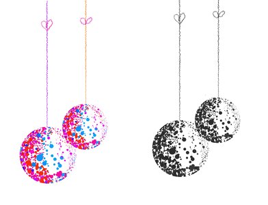 Balls deco tree decorations. Free illustration for personal and commercial use.