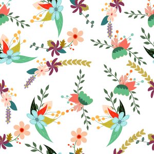 Flower design seamless. Free illustration for personal and commercial use.