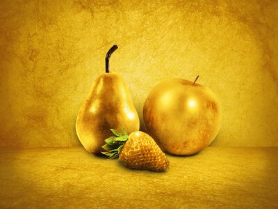 Gold background fruit golden background screen. Free illustration for personal and commercial use.