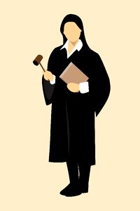 Barrister court criminal. Free illustration for personal and commercial use.
