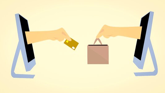 E-commerce buy sell. Free illustration for personal and commercial use.