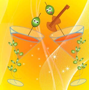 Orange juice joy popular festivals. Free illustration for personal and commercial use.