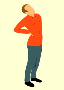 Adult backache body. Free illustration for personal and commercial use.
