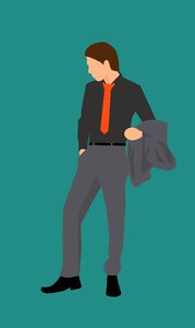 Standing full suit. Free illustration for personal and commercial use.