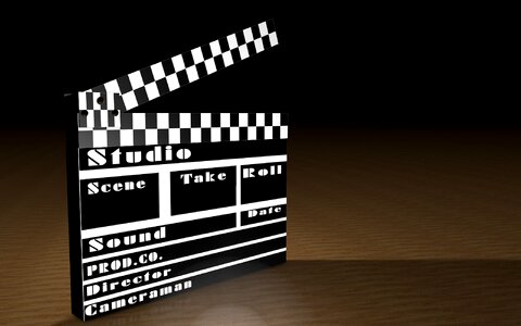 Hollywood hatch synchronously film production. Free illustration for personal and commercial use.