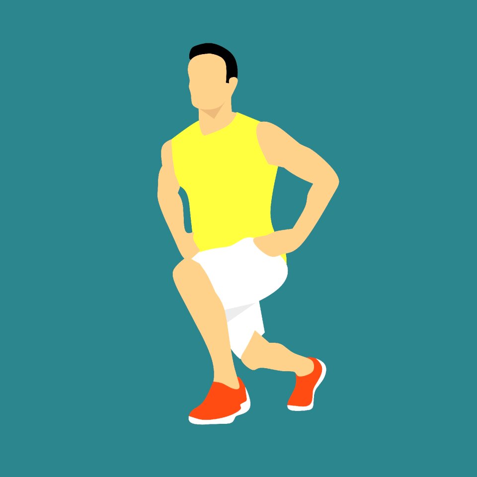 Gym guy person. Free illustration for personal and commercial use.