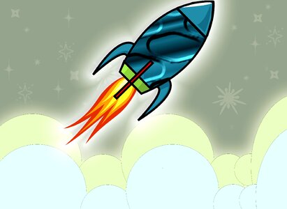 Space travel flight space. Free illustration for personal and commercial use.