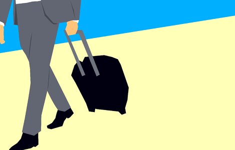 Business trip business travel trip. Free illustration for personal and commercial use.