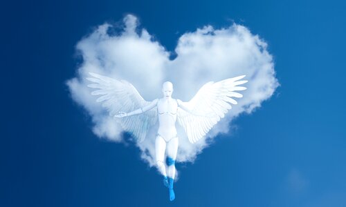 Heaven angelic wing. Free illustration for personal and commercial use.
