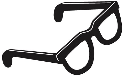 Geek glasses see. Free illustration for personal and commercial use.