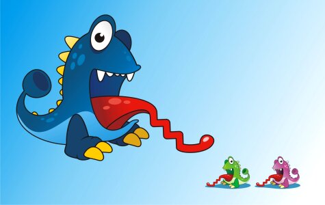 Cartoon monster funny. Free illustration for personal and commercial use.