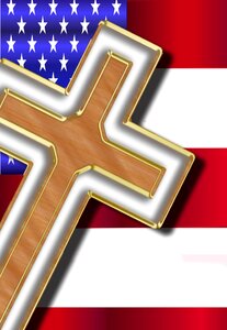 Sign of the cross star states of america. Free illustration for personal and commercial use.