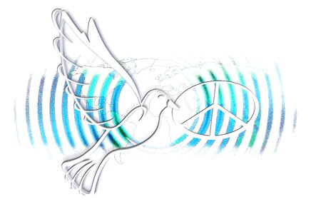 Peace dove world peace flying. Free illustration for personal and commercial use.